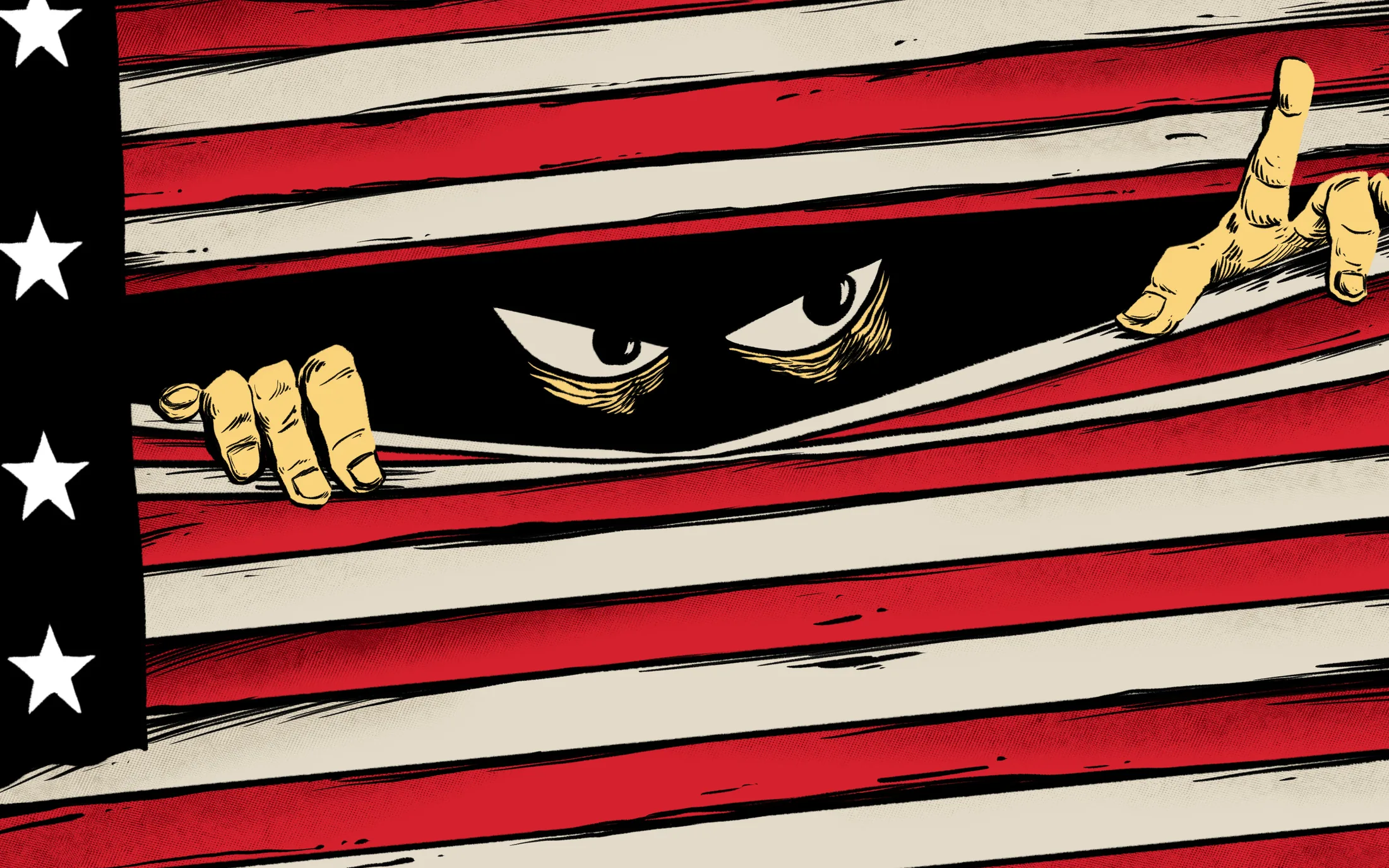 Illustration depicting the use of Pegasus spyware in the United States against 9 U.S. State Department officials. Made for the entry "Pegasus was used against 9 U.S. State Department officials" from the blog Contenido libre de R3D: Red en d