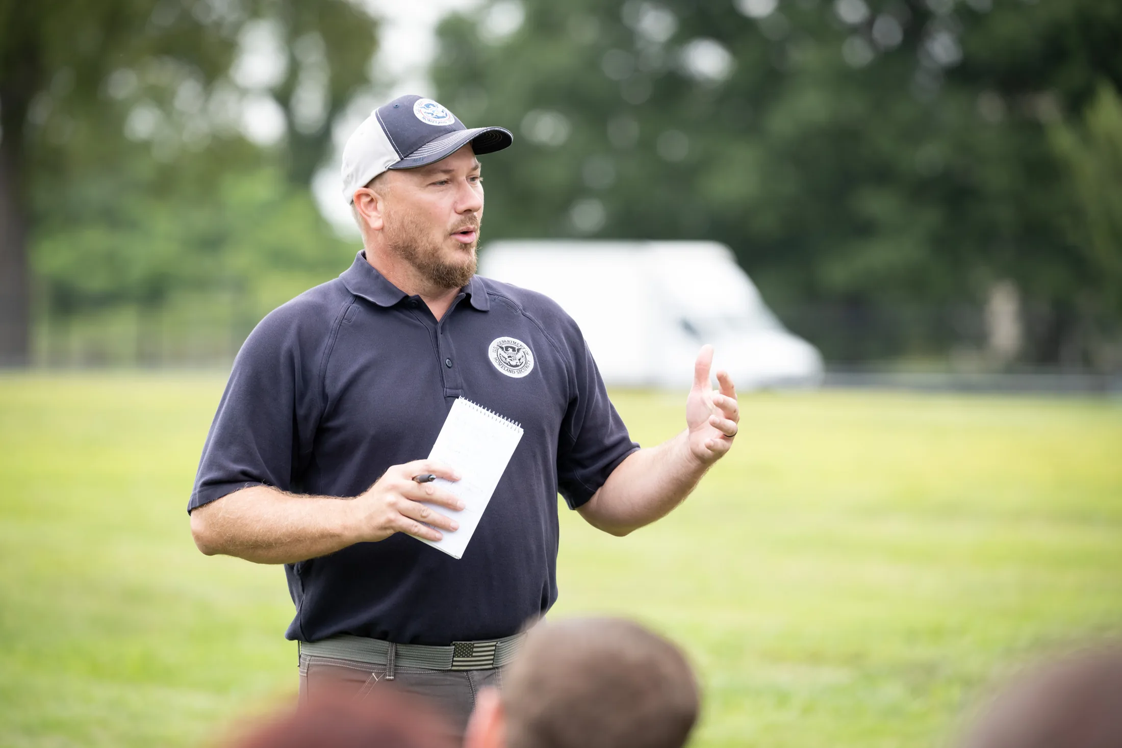 WASHINGTON (August 24, 2023) Homeland Security hosted a demonstration of counter unmanned aerial systems for Five Eyes partners at the St. Elizabeths Campus, DHS Headquarters, in Washington, D.C. (DHS photo by Sydney Phoenix)