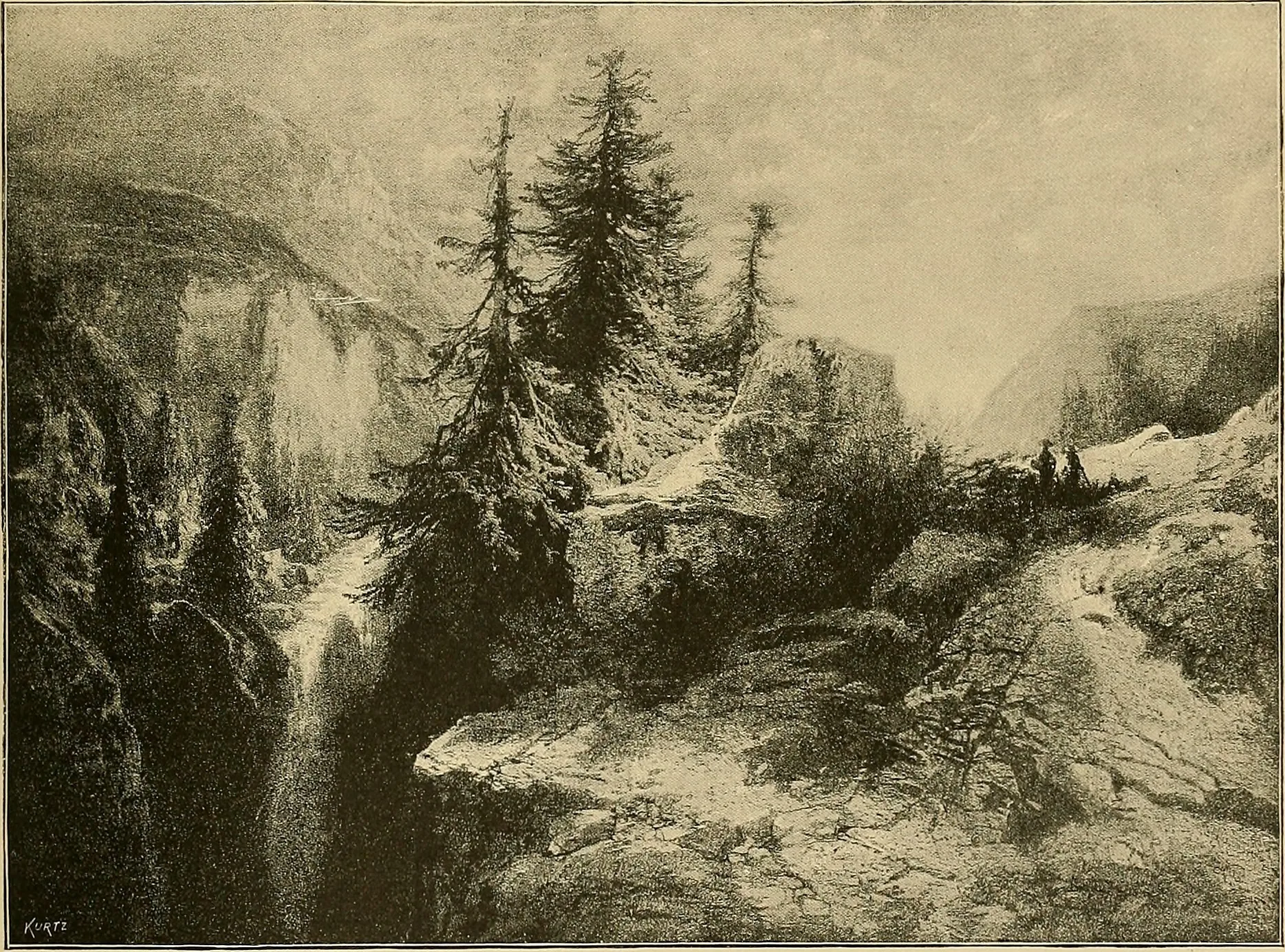Alexandre Calame: Alpine Landscape (FROM THE LITHOGRAPH AFTER HIS OWN PICTURE)
Identifier: artartistsofourt04cook (find matches)
Title: Art and artists of our time
Year: 1888 (1880s)
Authors: Cook, Clarence, 1828-1900
Subjects: Painting P