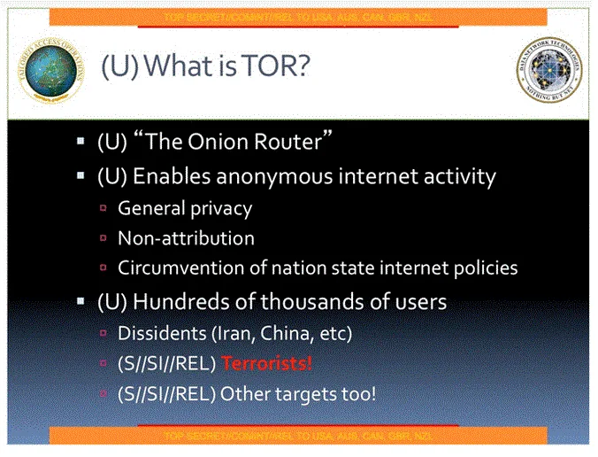 NSA documents leaked by Snowden showed how the agency approached what it called "The TOR problem,” in which it exploited a JavaScript weakness to uncover the identities of anonymous users of the Tor encrypted network.