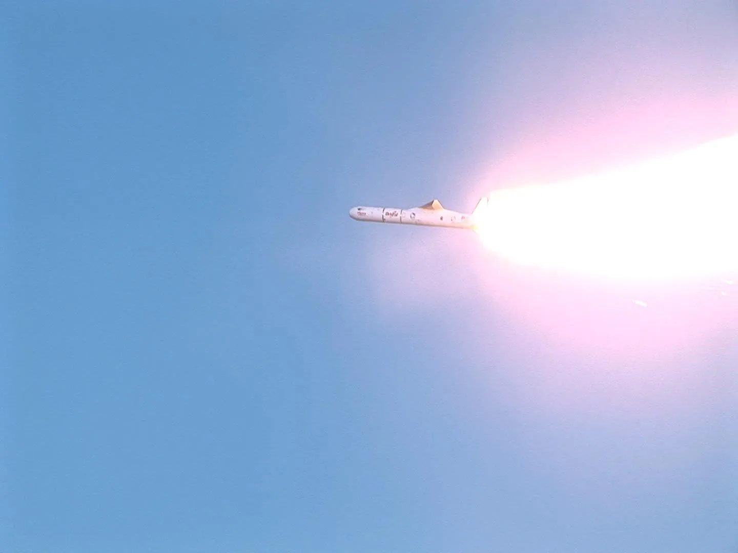 Pegasus rocket after ignition