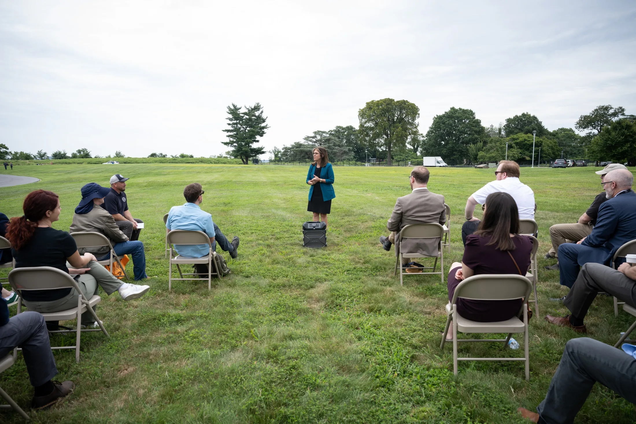 WASHINGTON (August 24, 2023) Homeland Security hosted a demonstration of counter unmanned aerial systems for Five Eyes partners at the St. Elizabeths Campus, DHS Headquarters, in Washington, D.C. (DHS photo by Sydney Phoenix)